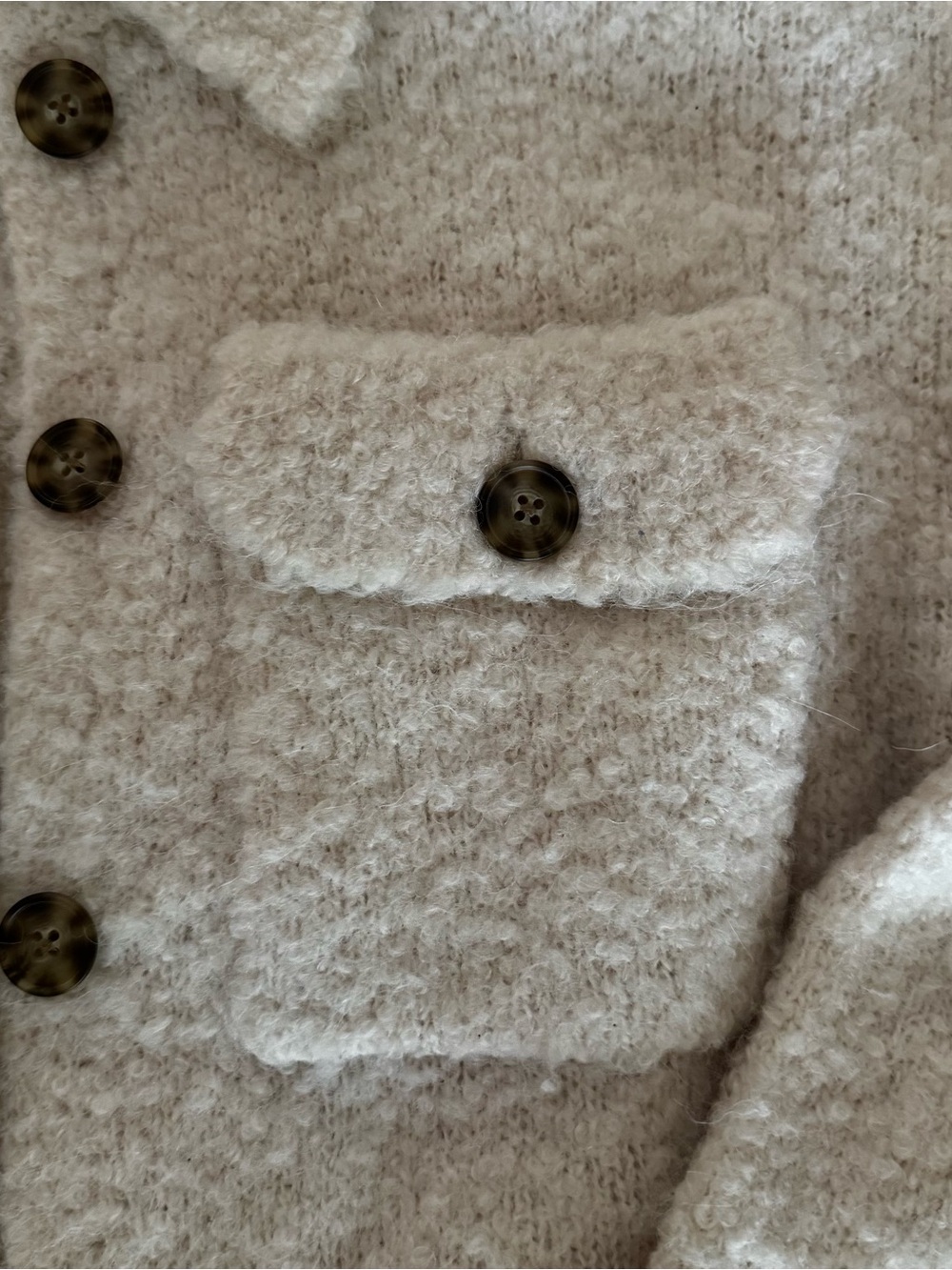 Madewell Bouclé-Knit Sweater Jacket in Alabaster - Picture 7 of 11